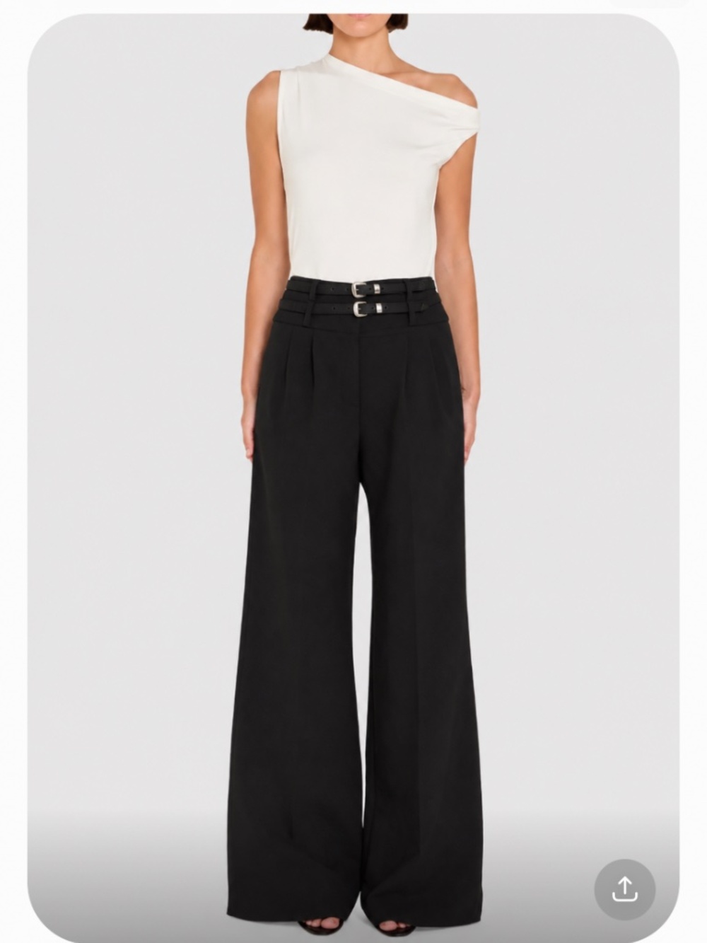 Amanda Uprichard High Waisted Black Trousers Pants